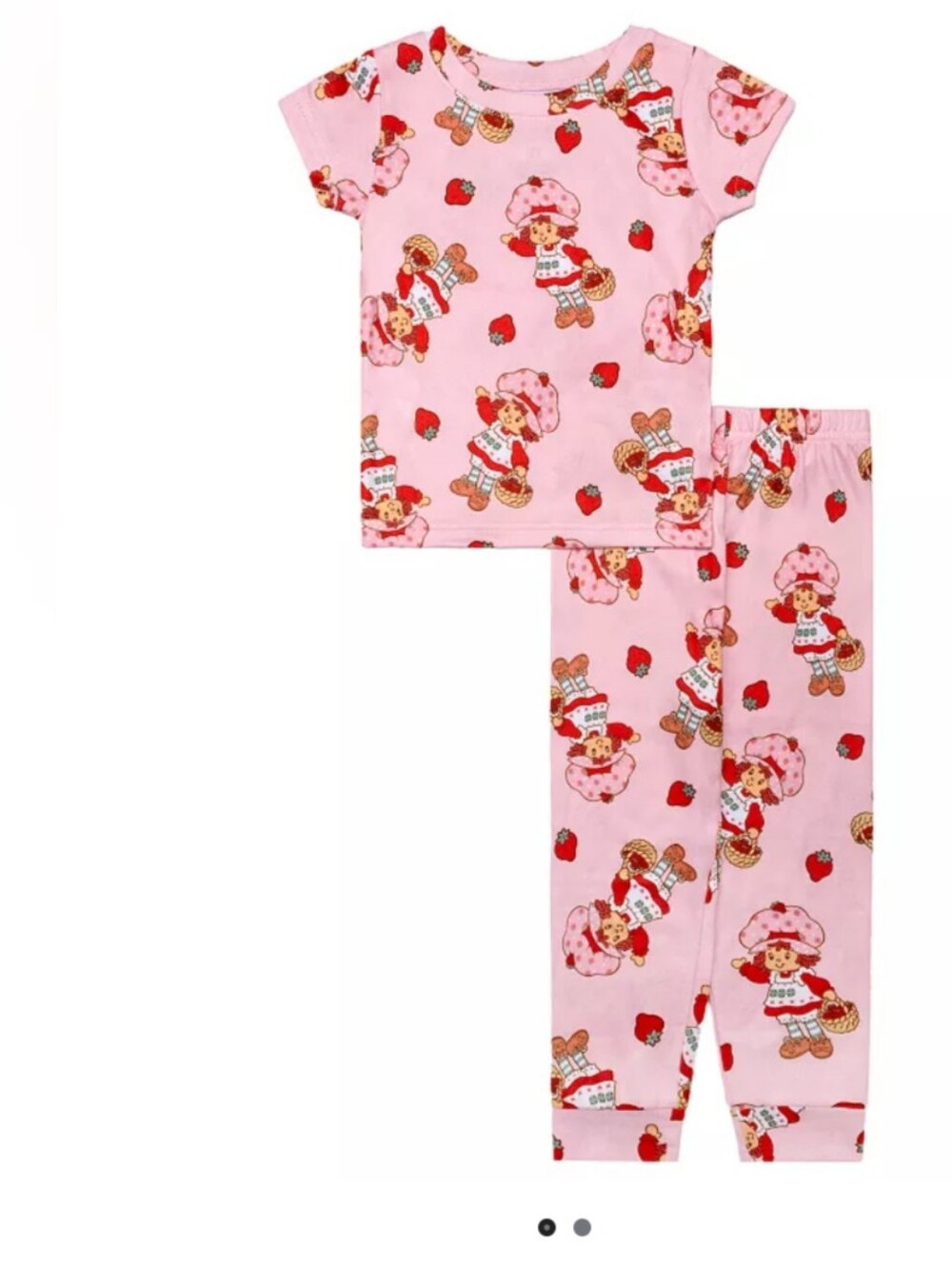 Girls Strawberry Shortcake 2-pc Short Sleeve Pajama  & Pajama Pant Sz 8 Toddler